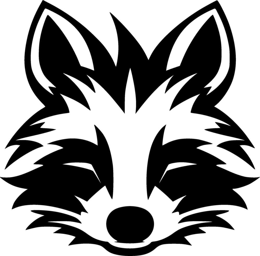 Raccoon - Minimalist and Flat Logo - illustration vector