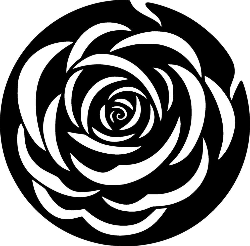 Rose - Minimalist and Flat Logo - illustration vector