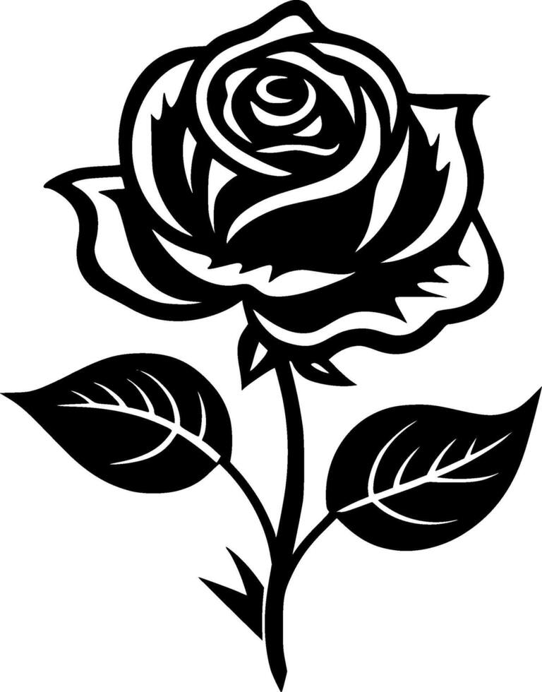 Rose - Minimalist and Flat Logo - illustration vector