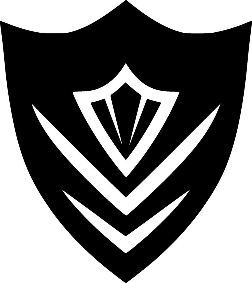 Shield, Black and White illustration vector