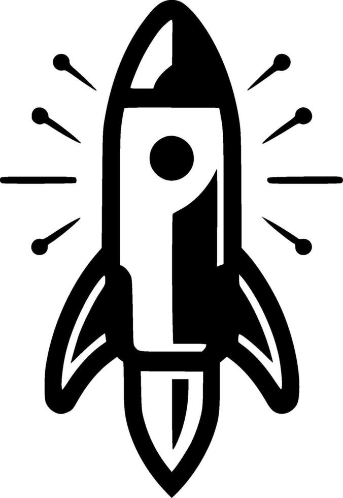 Rocket - Minimalist and Flat Logo - illustration vector