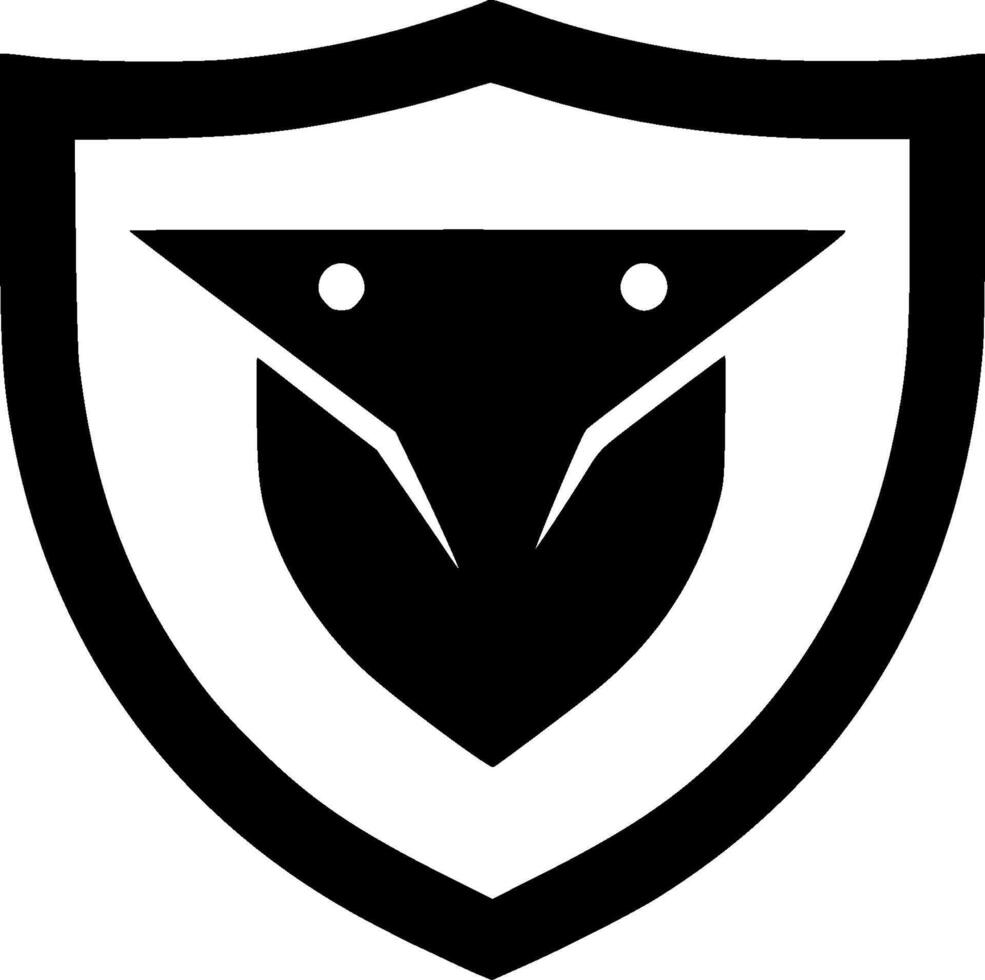Shield, Minimalist and Simple Silhouette - illustration vector