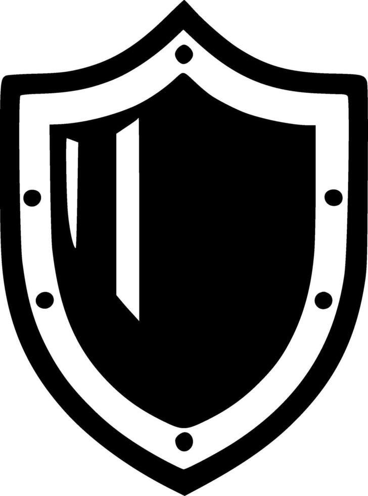 Shield, Minimalist and Simple Silhouette - illustration vector