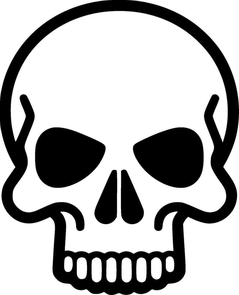 Skull, Black and White illustration vector