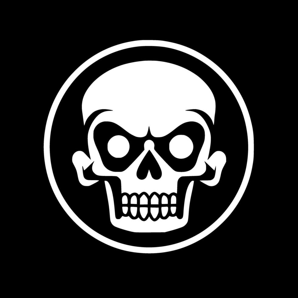 Skull, Minimalist and Simple Silhouette - illustration vector