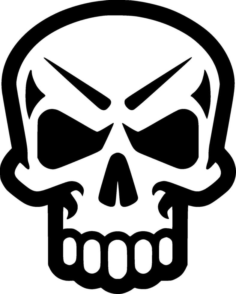 Skull, Minimalist and Simple Silhouette - illustration vector
