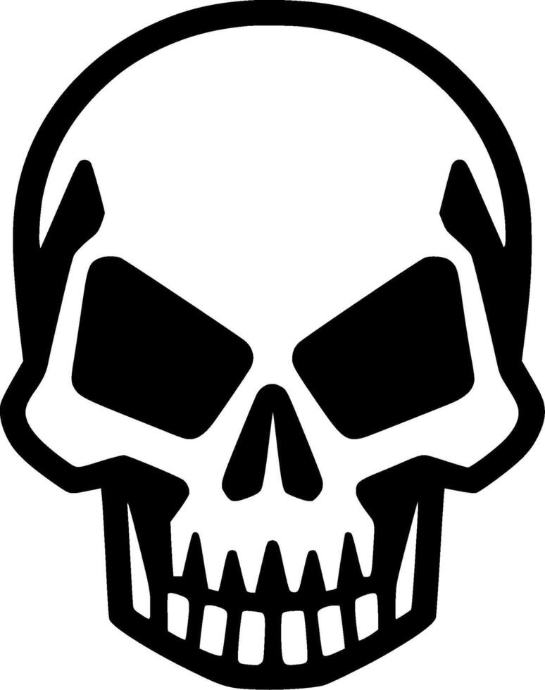 Skull, Minimalist and Simple Silhouette - illustration vector