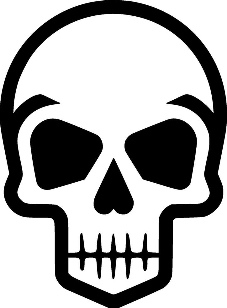 Skull - Minimalist and Flat Logo - illustration vector