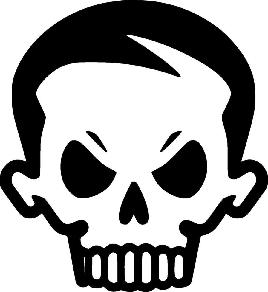 Skull, Minimalist and Simple Silhouette - illustration vector