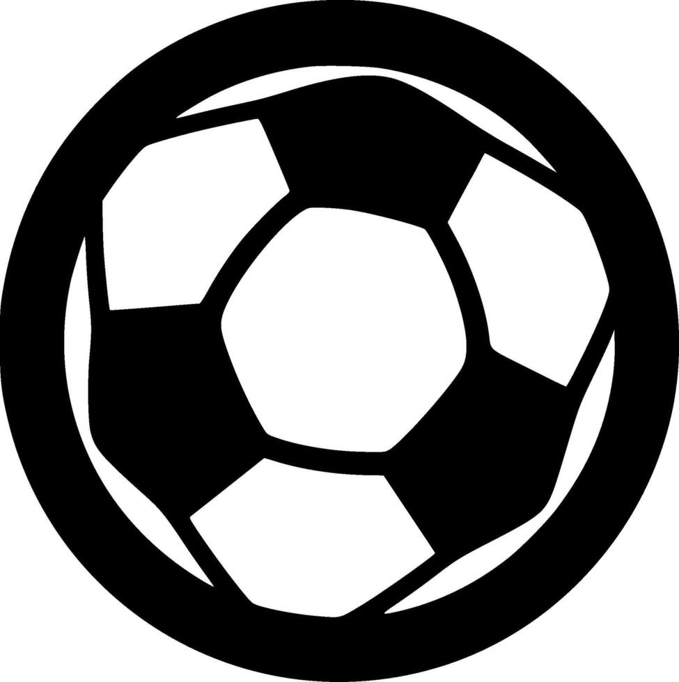 Soccer - Black and White Isolated Icon - illustration vector