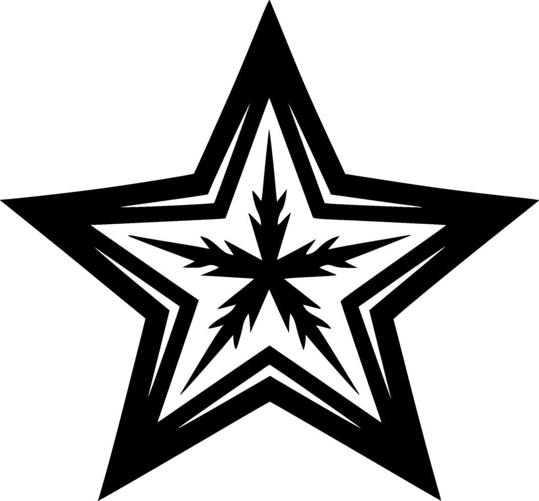 Star, Minimalist and Simple Silhouette - illustration vector