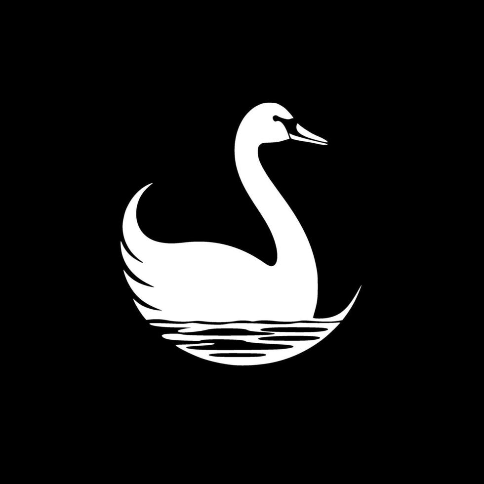 Swan, Minimalist and Simple Silhouette - illustration vector