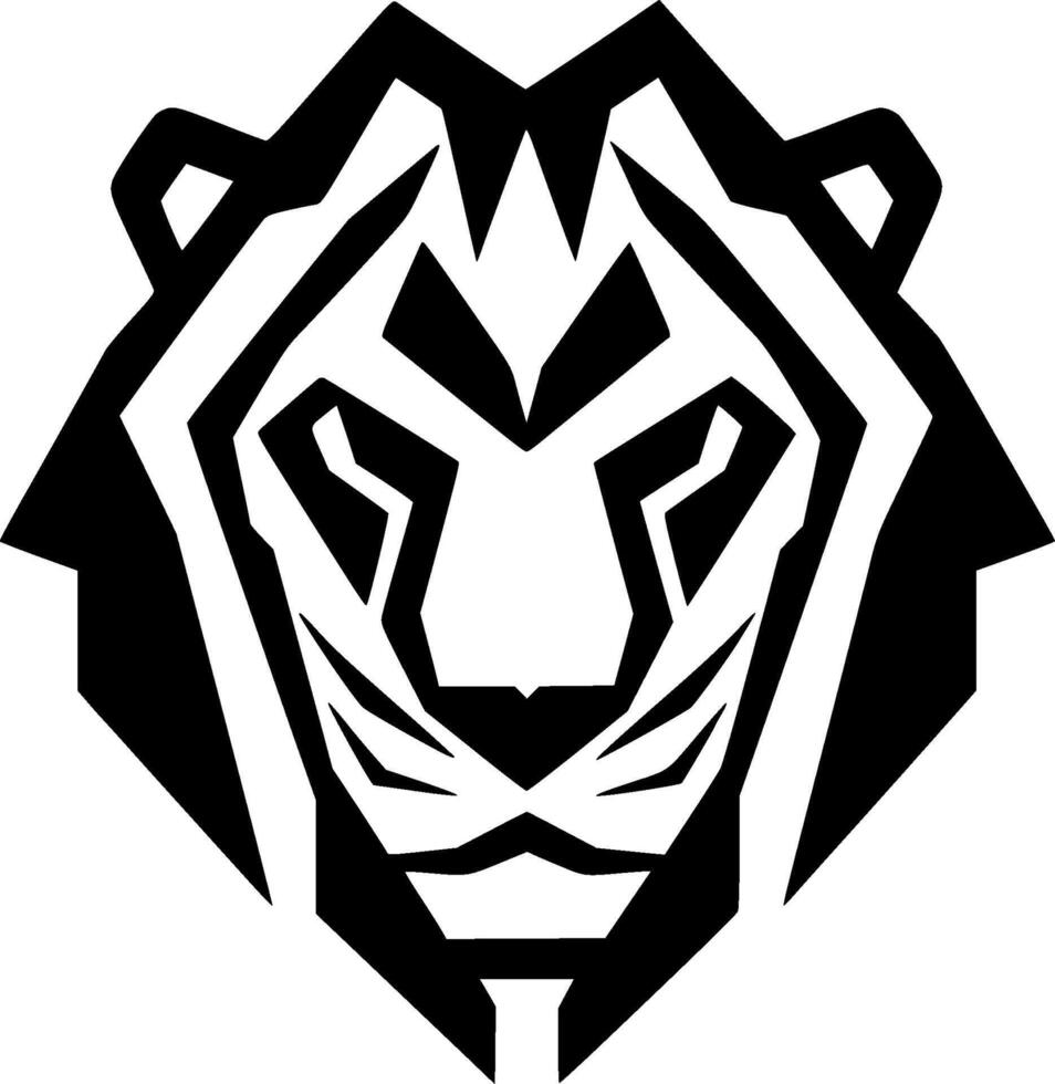 Tiger, Minimalist and Simple Silhouette - illustration vector