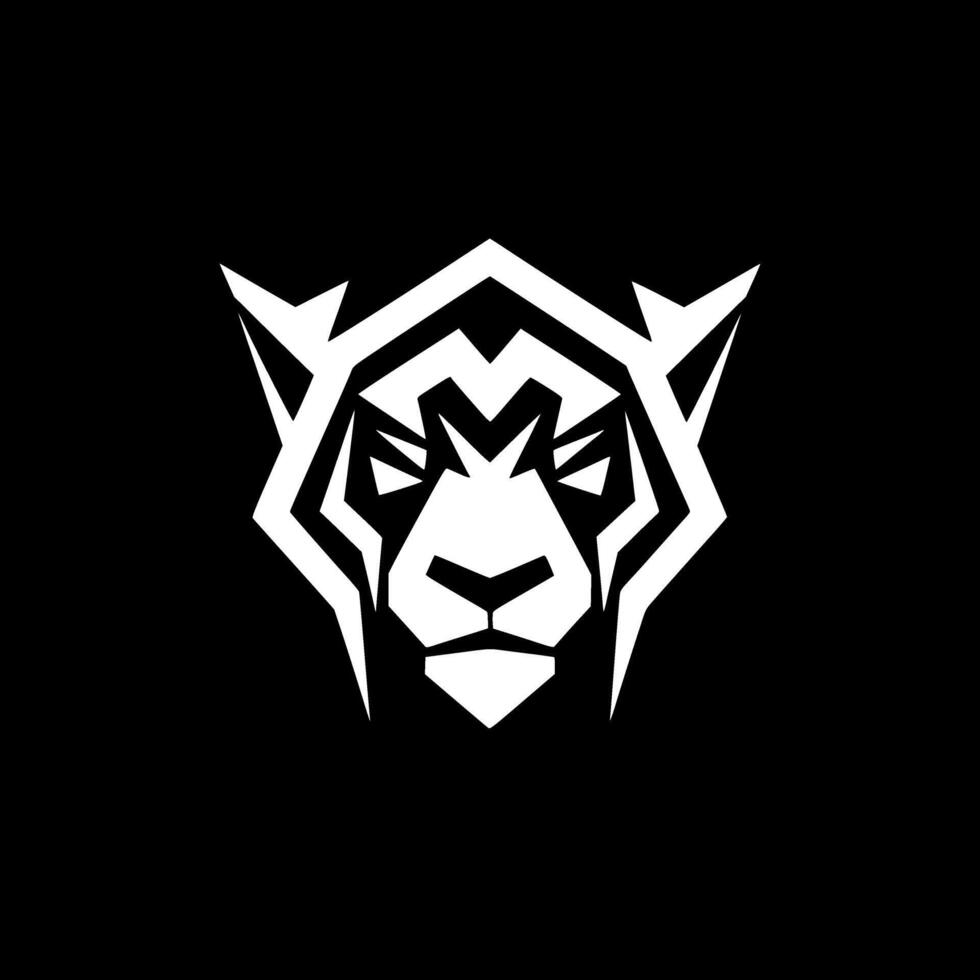 Tiger, Black and White illustration vector
