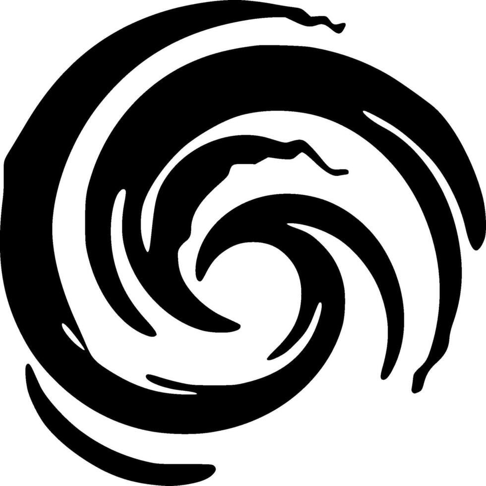 Tornado, Minimalist and Simple Silhouette - illustration vector
