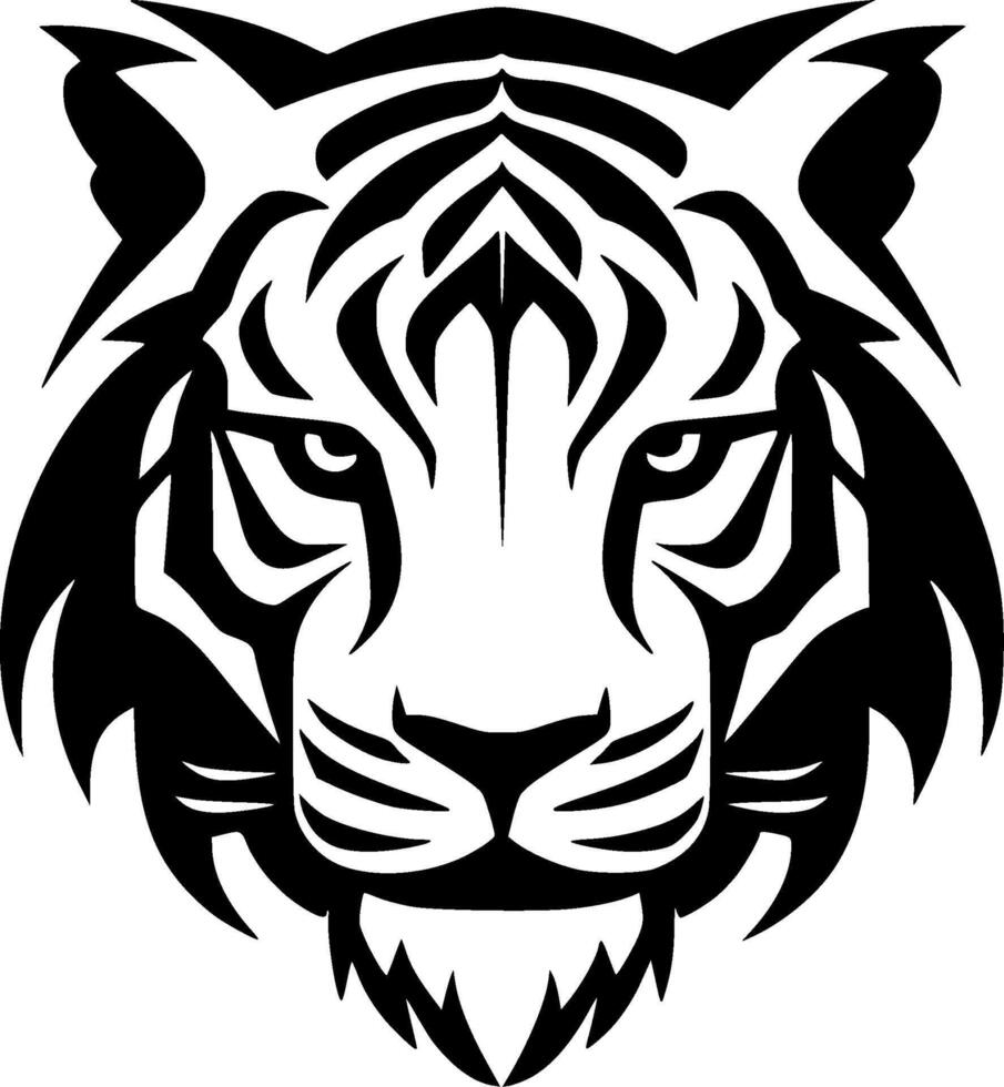 Tiger, Minimalist and Simple Silhouette - illustration vector