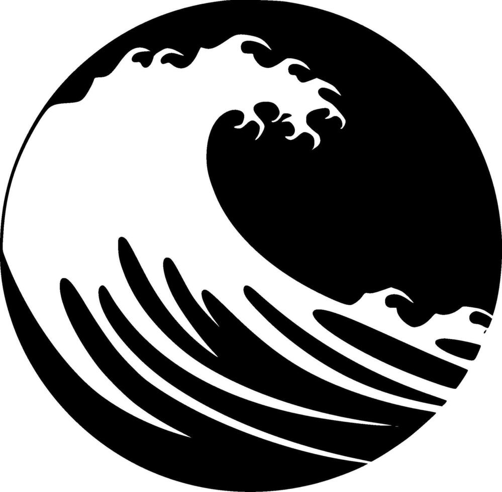 Wave - High Quality Logo - illustration ideal for T-shirt graphic vector