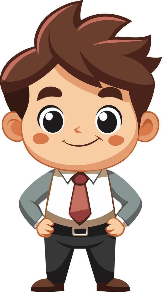 personaje de dibujos animados de empresario vector