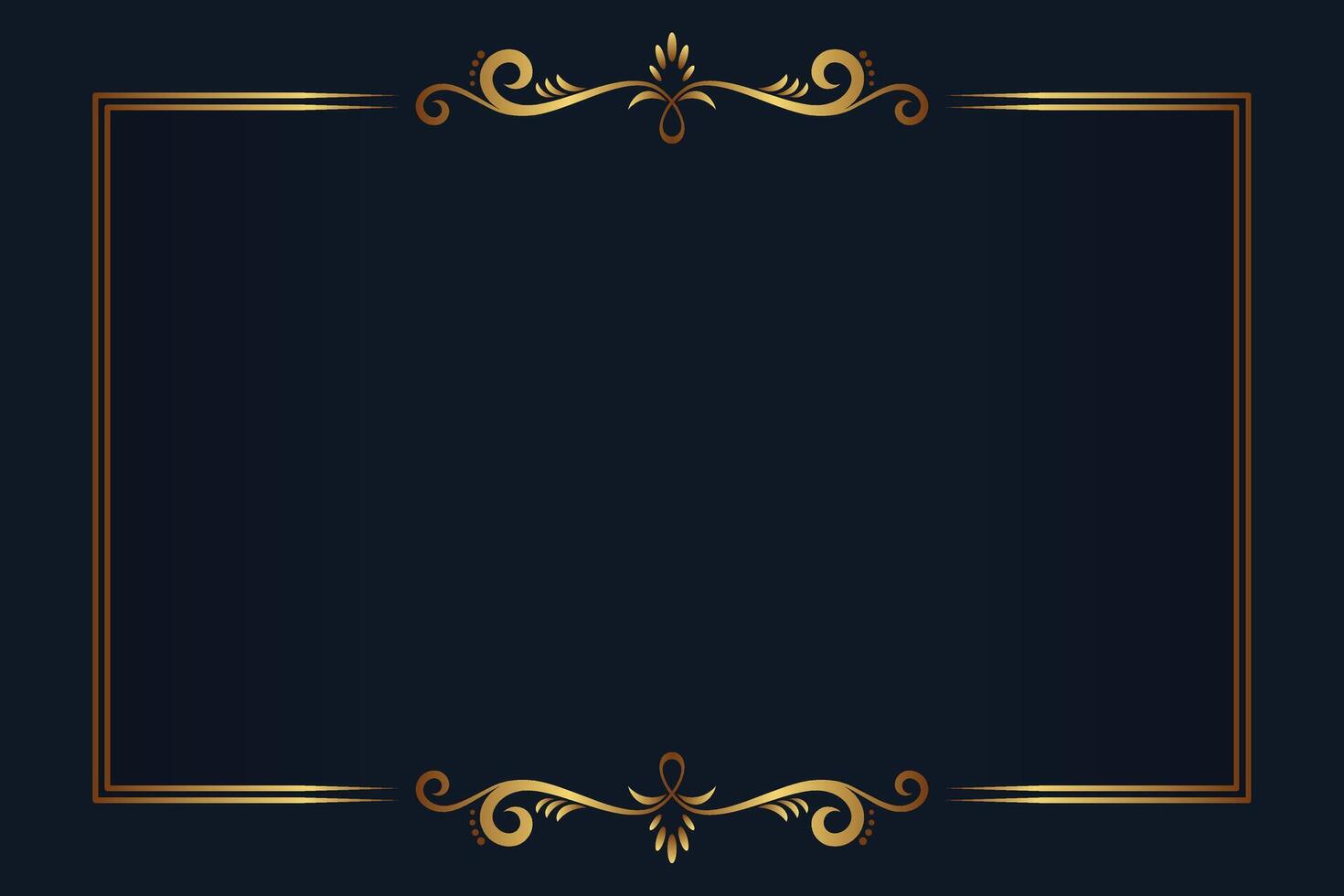 Royal golden frame luxury background with text space vector