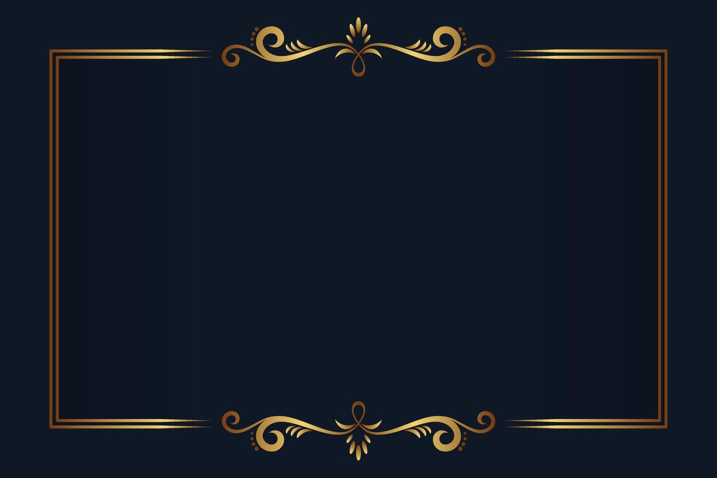 Royal golden frame luxury background with text space vector