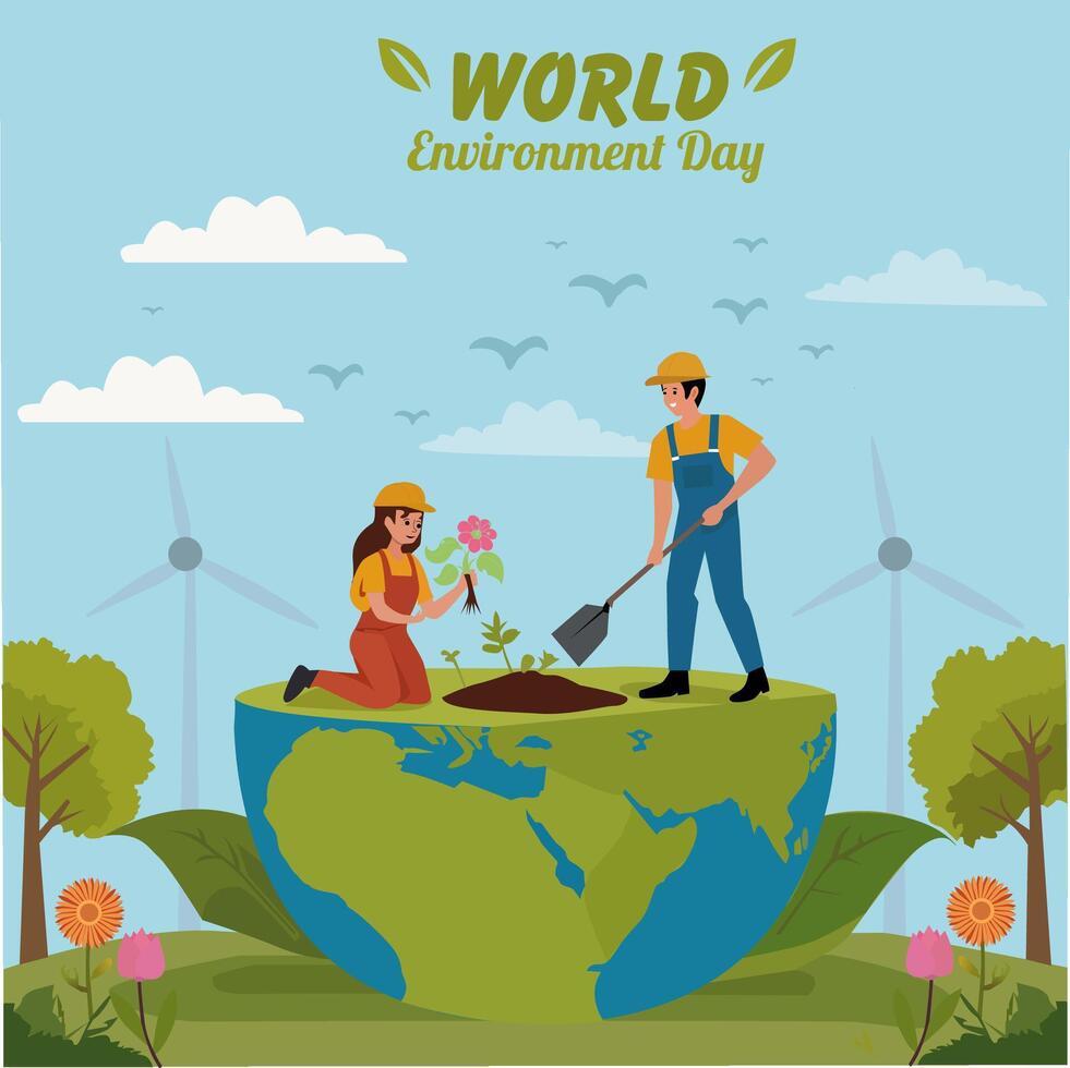 world environment day vector