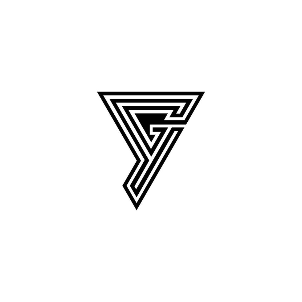 Alphabet Initials logo GY, YG, G and Y vector