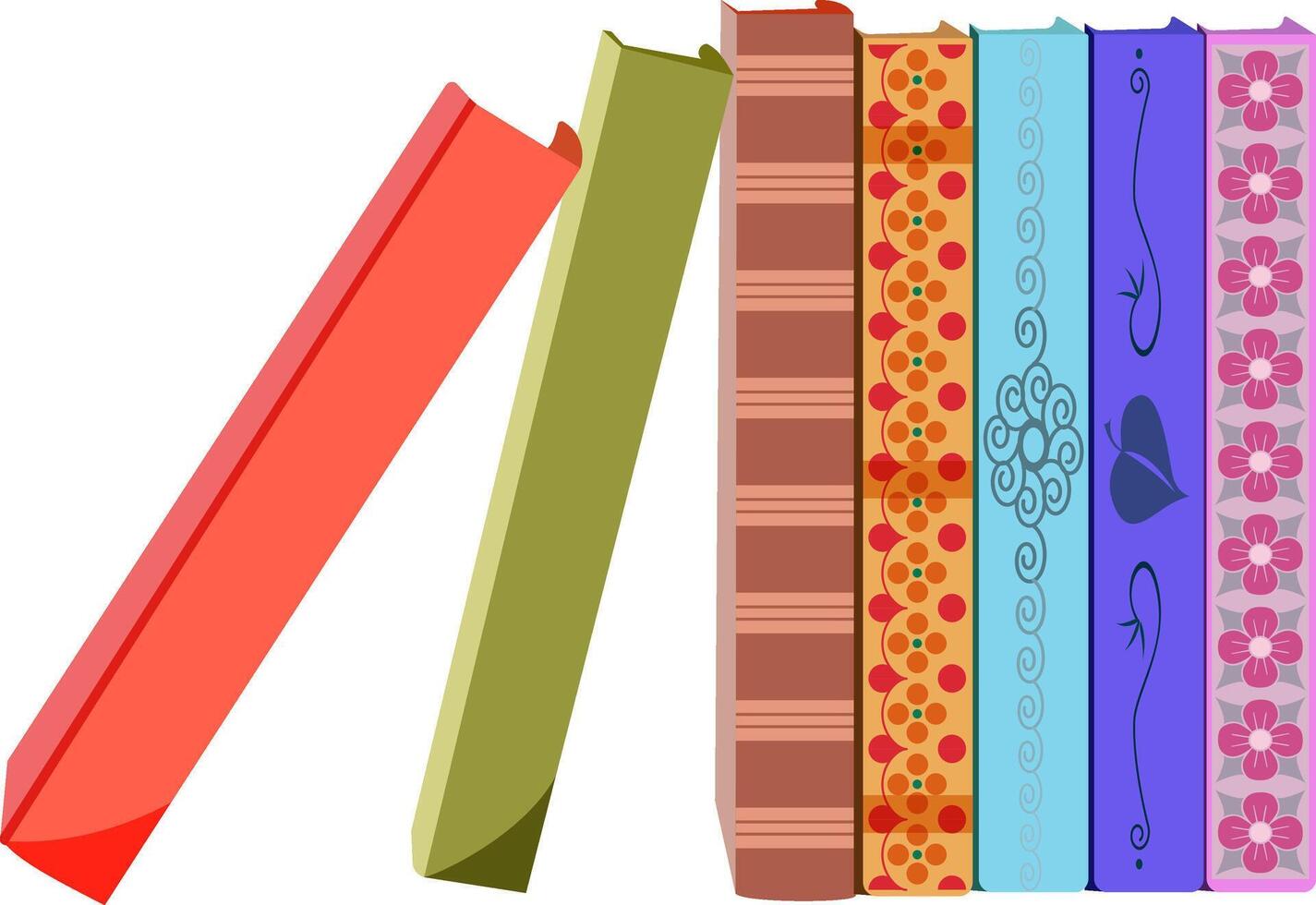 Books flat illustration vector