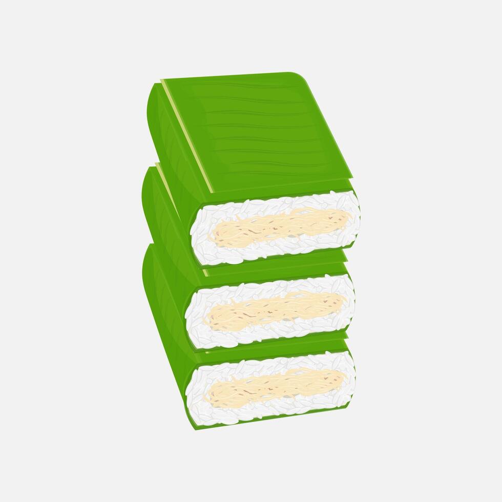 Pile of a Indonesian food lemper ayam vector