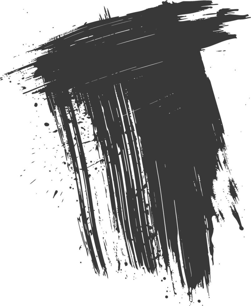 Silhouette brush stroke black color only vector