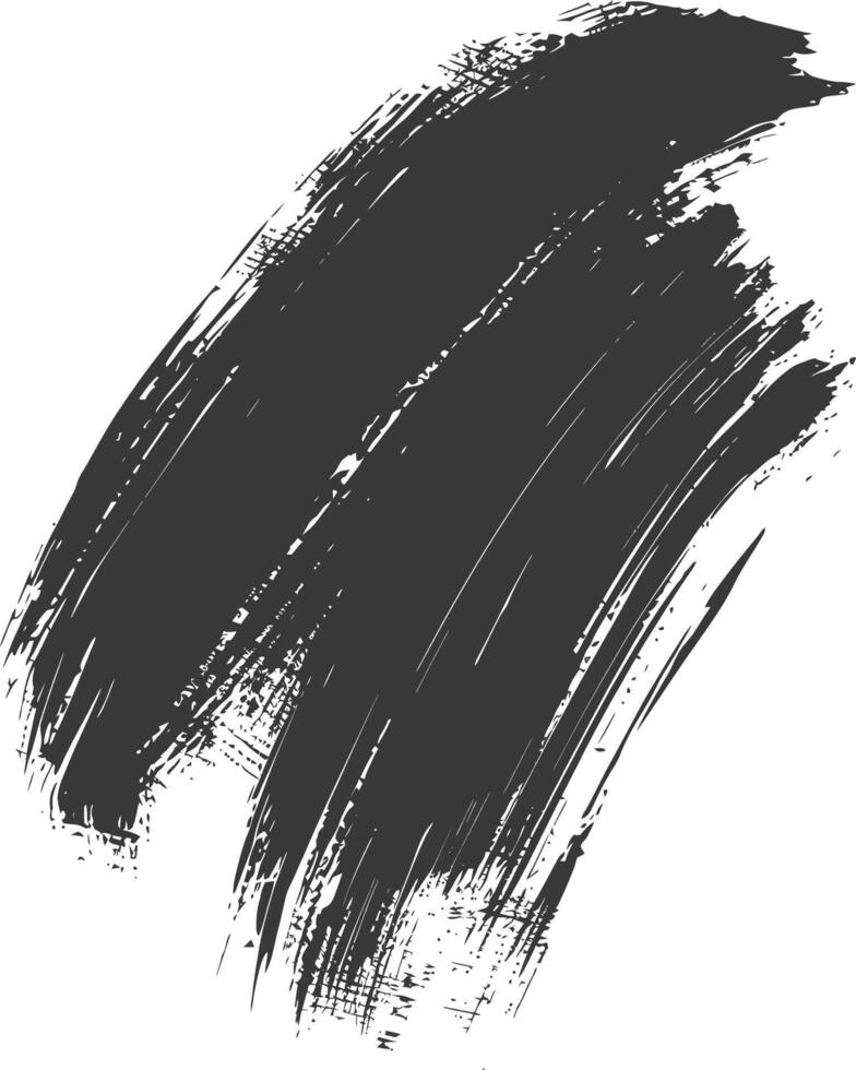 Silhouette brush stroke black color only vector