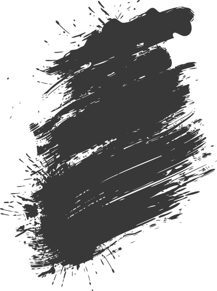 Silhouette brush stroke black color only vector