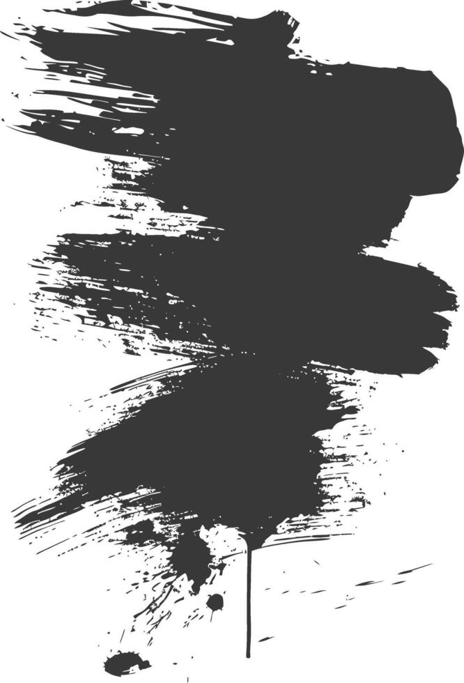 Silhouette brush stroke black color only vector