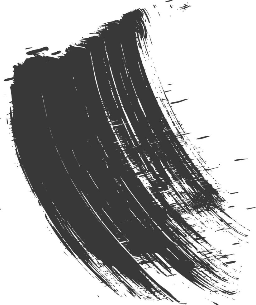 Silhouette brush stroke black color only vector