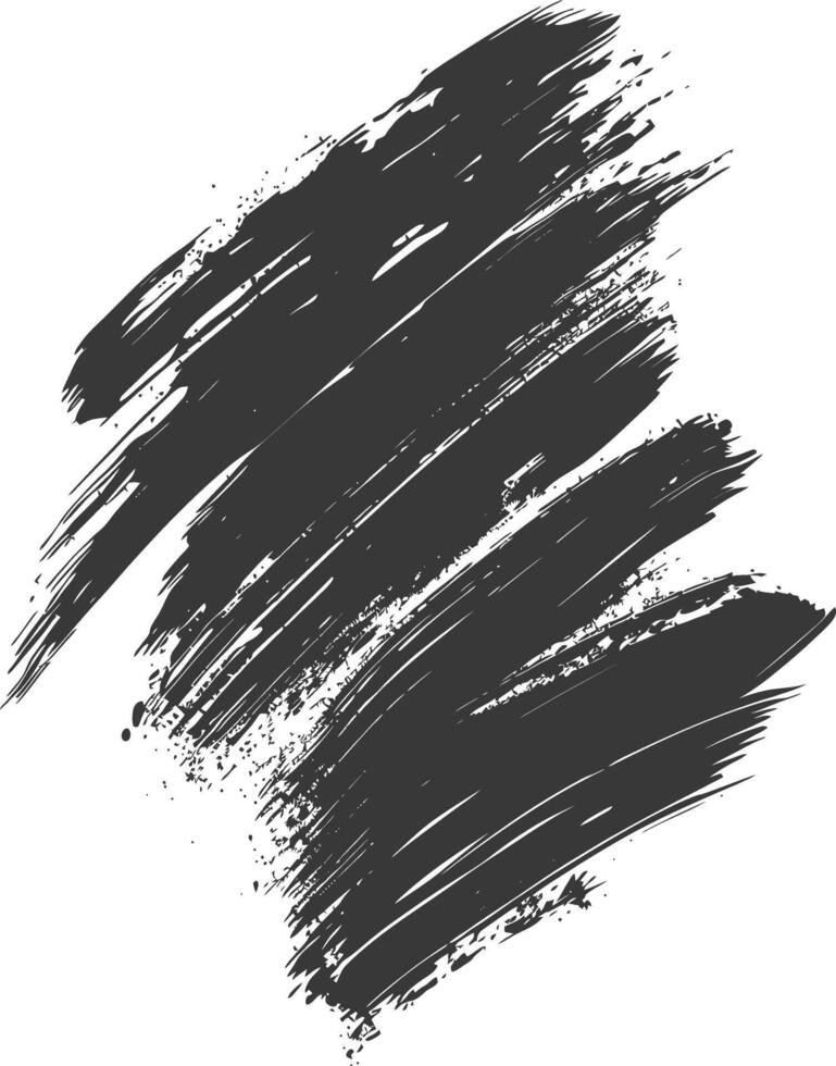 Silhouette brush stroke black color only vector