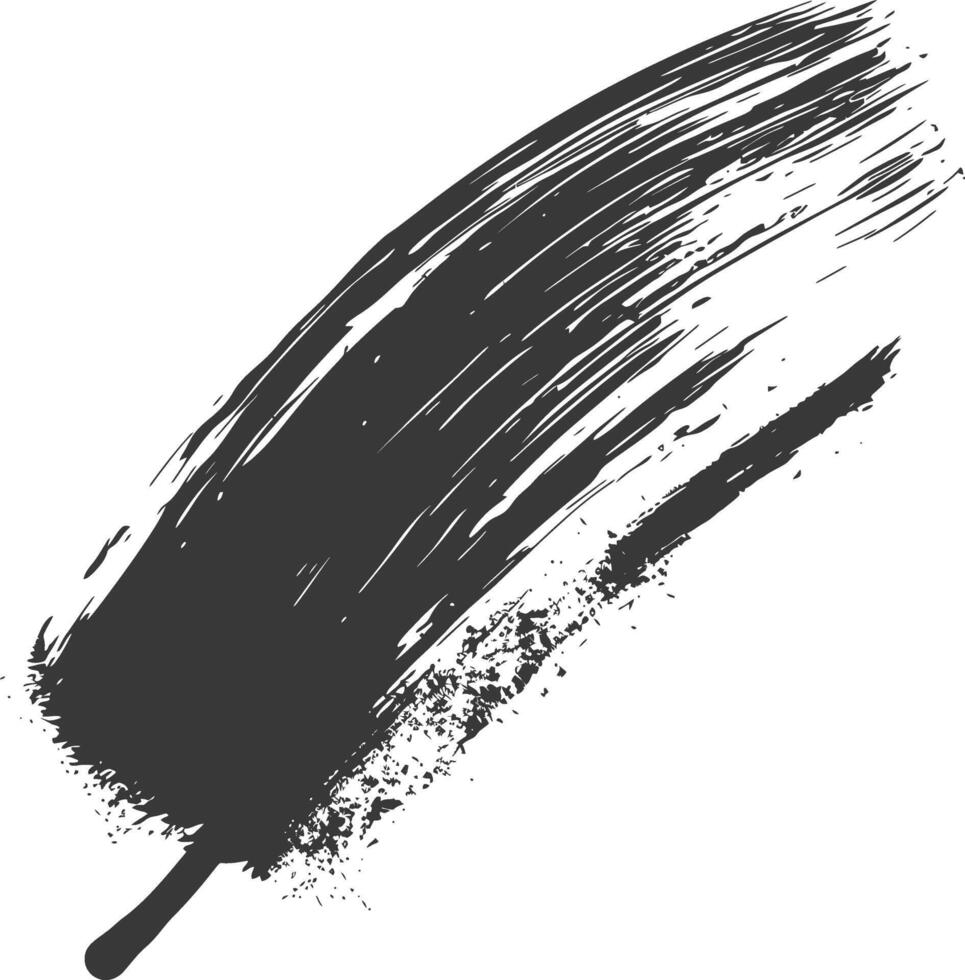 Silhouette brush stroke black color only vector