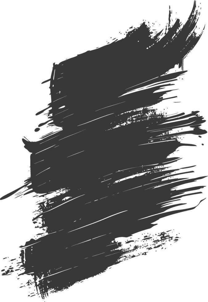 Silhouette brush stroke black color only vector