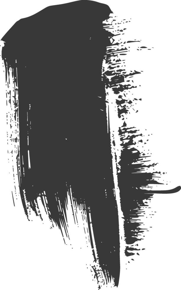 Silhouette brush stroke black color only vector