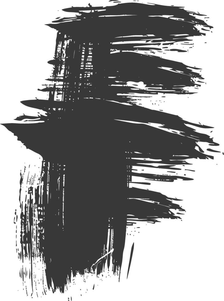 Silhouette brush stroke black color only vector