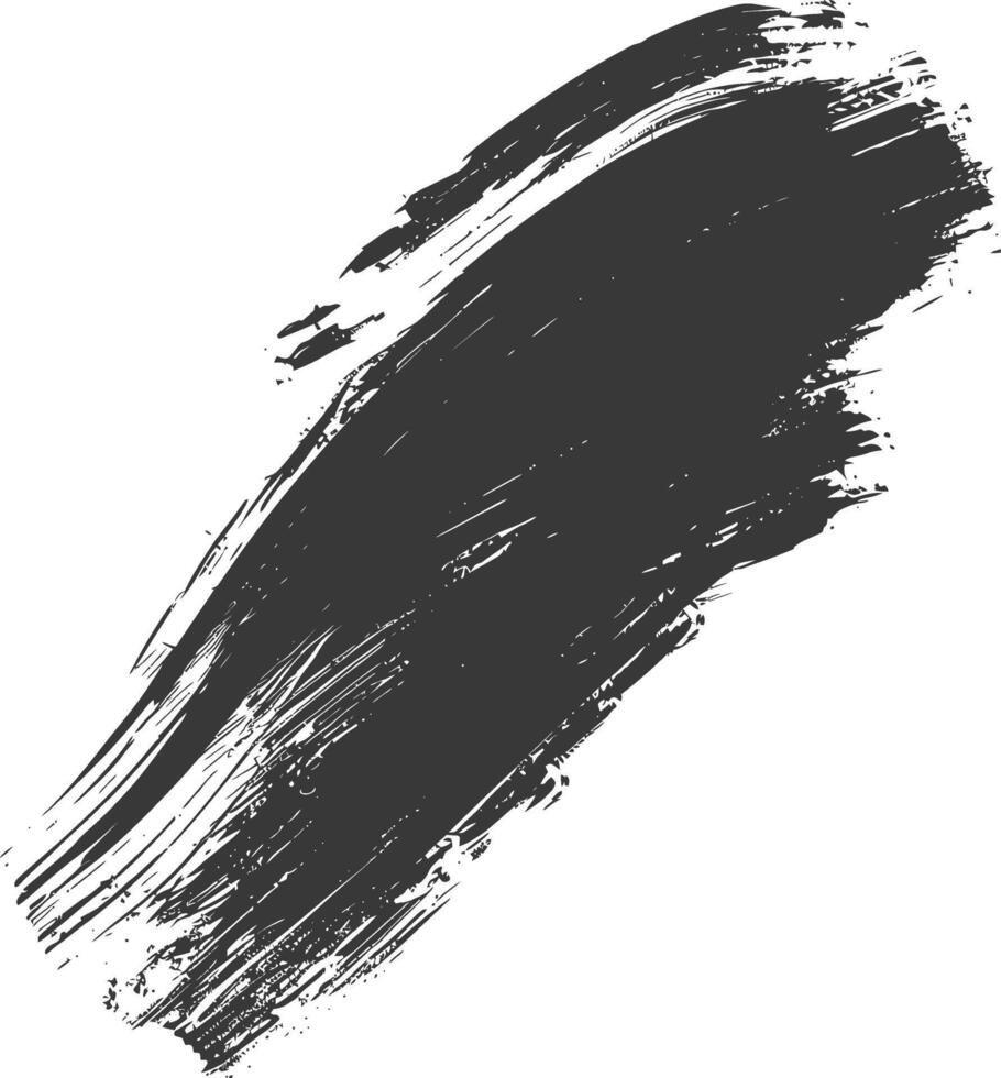 Silhouette brush stroke black color only vector