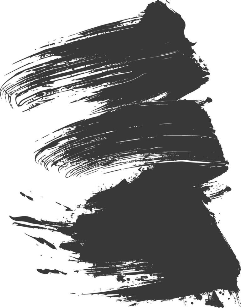 Silhouette brush stroke black color only vector