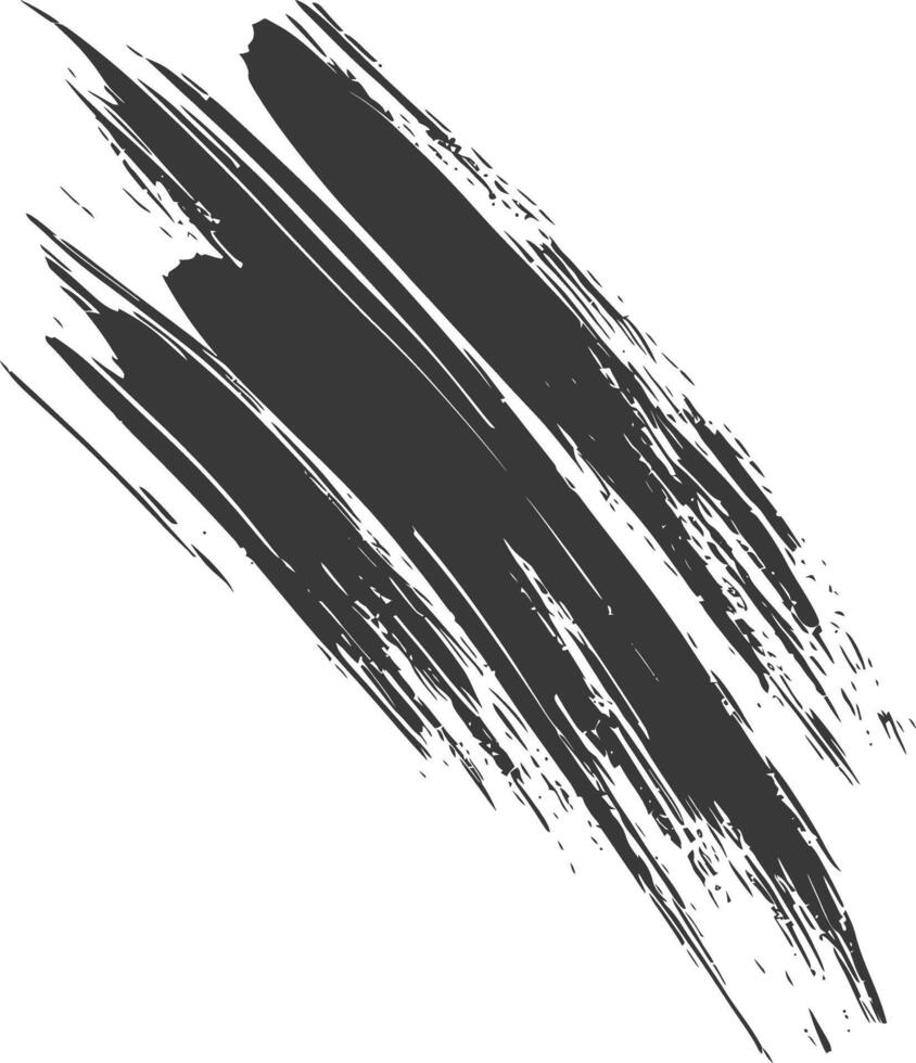 Silhouette brush stroke black color only vector