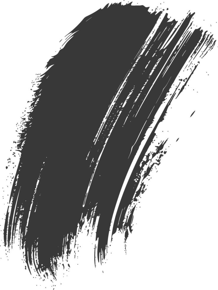 Silhouette brush stroke black color only vector