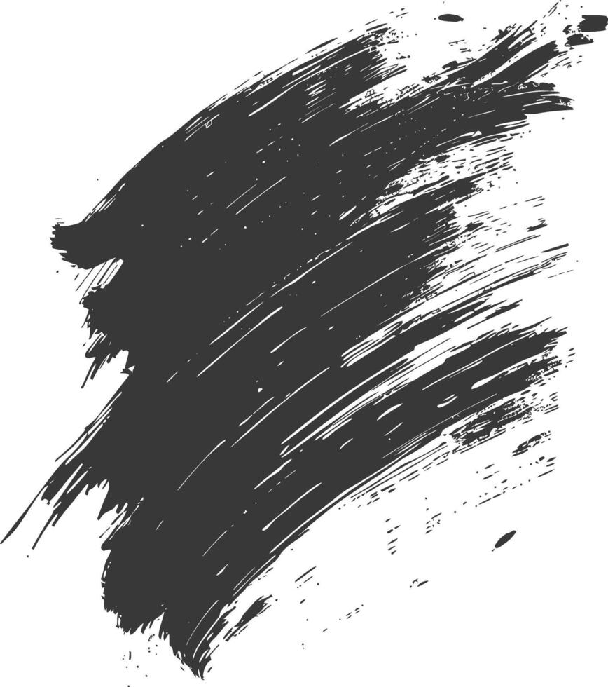 Silhouette brush stroke black color only vector