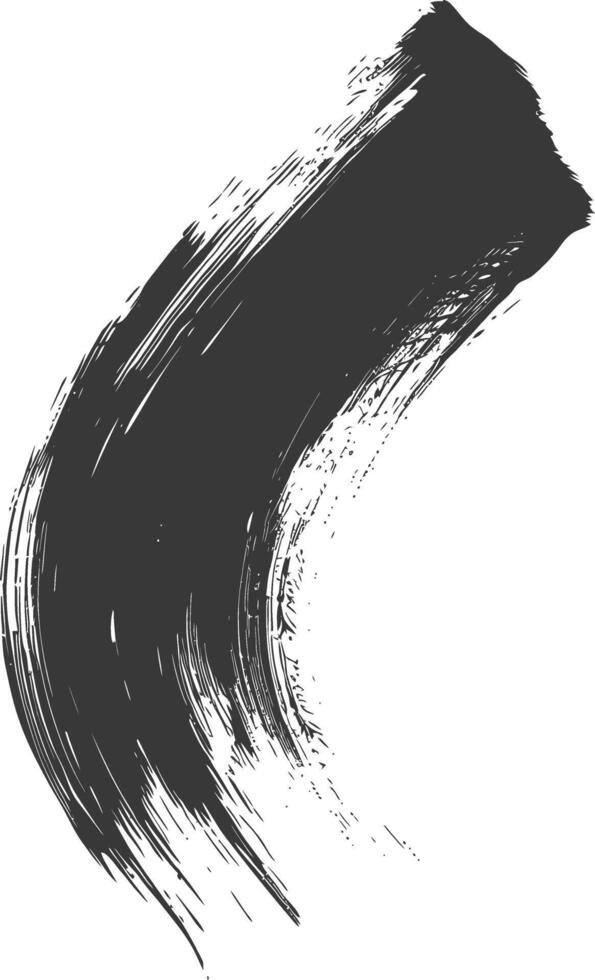 Silhouette brush stroke black color only vector
