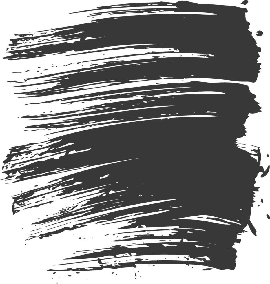 Silhouette brush stroke black color only vector