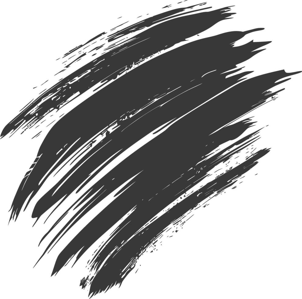 Silhouette brush stroke black color only vector