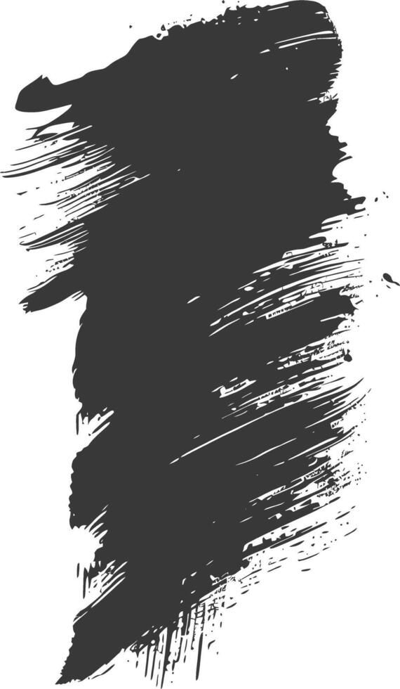 Silhouette brush stroke black color only vector