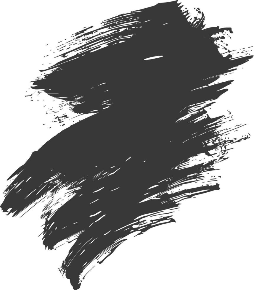 Silhouette brush stroke line black color only vector