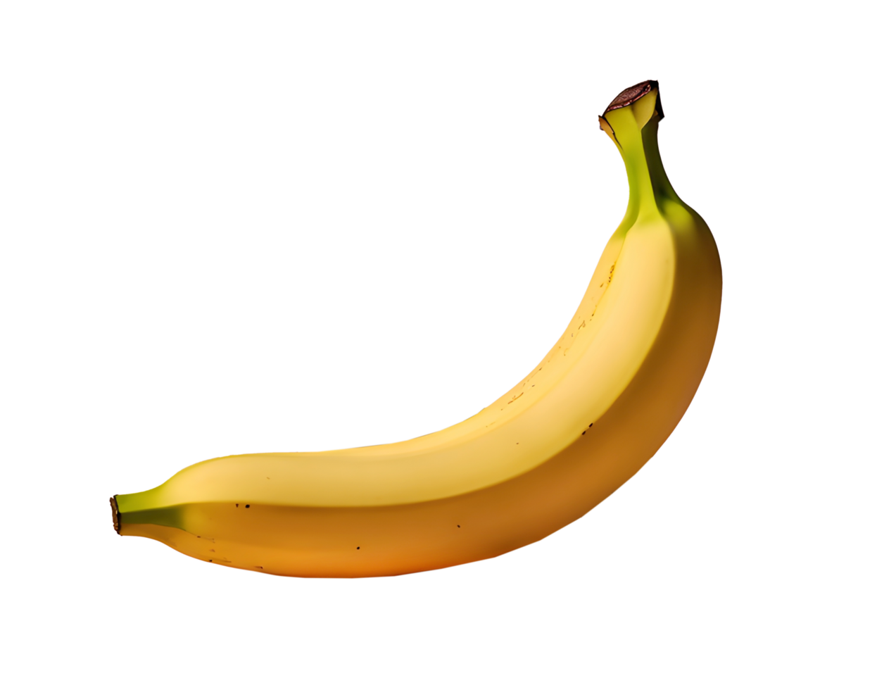 Fresh single banana. AI-Generated png