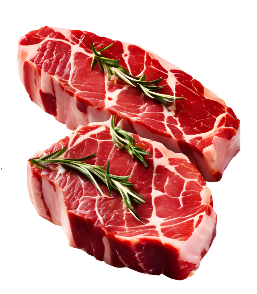 Homemade Meat steaks for cooking food. AI-Generated png